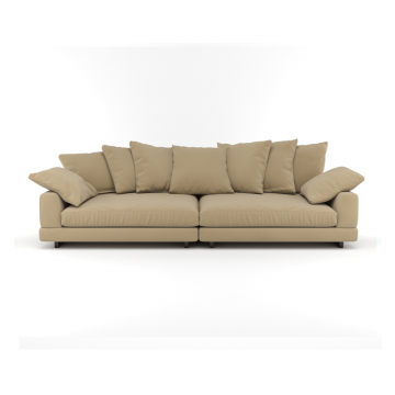 Диван AMUR PUFFY прямой четырехместный светло-коричневый