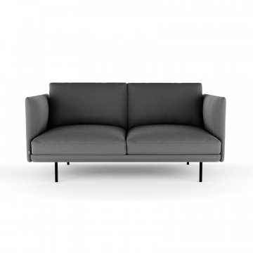 Диван BAIKAL прямой двухместный темно-серый