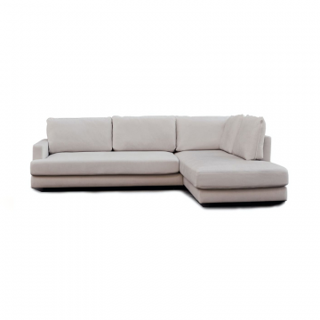 Диван PION угловой со спинкой молочный