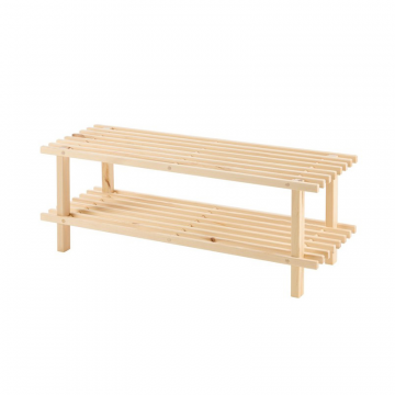 Полка для обуви 2 отделения, массив сосны