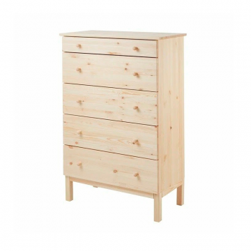 Комод деревянный с 5 выдвижными ящиками, массив сосны