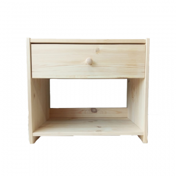 Тумба прикроватная деревянная с выдвижным ящиком, массив сосны