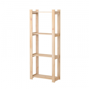 Стеллаж деревянный Альберт с 4 полками, массив сосны