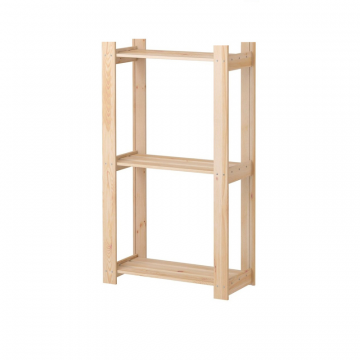 Стеллаж деревянный Альберт с 3 полками, массив сосны