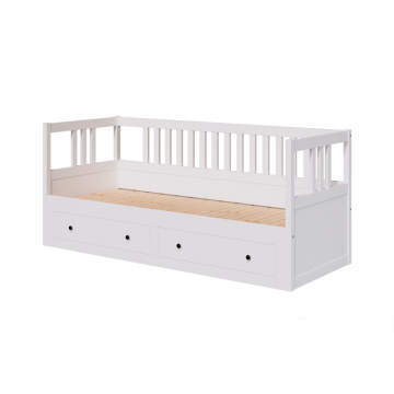 Кровать-кушетка с хранилищем детская 80x200 белый