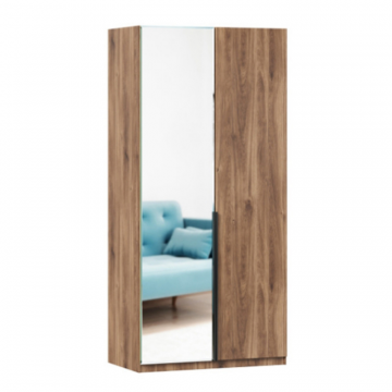 Норд Шкаф двухстворчатый с одной зеркальной дверью (Дуб Кастелло Бренди)