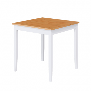 Кухонный стол 74*74 белый, светло-коричневый