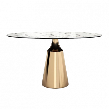 Стол овальный Lucas 160, керамика глянцевая, белая