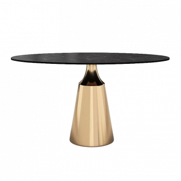 Стол овальный Lucas 160, керамика матовая, черная