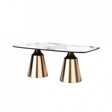 Стол овальный Lucas 200, керамика глянцевая, белая