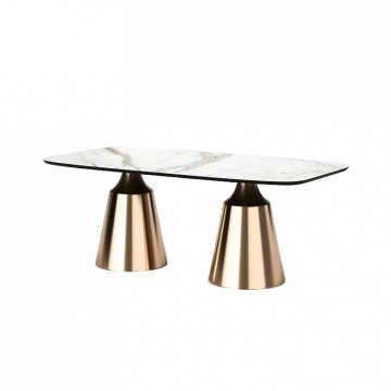 Стол овальный Lucas 200, керамика матовая, белая