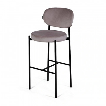 Стул барный Mason, бархат светло-серый 26