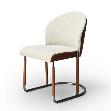 160KD-80070 Стул обеденный, экокожа кремовый/терракота