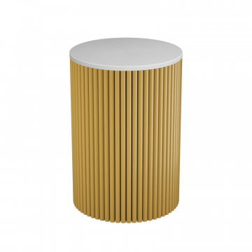 Журнальный столик круглый кофейный TRUBIS Wood S, диаметр 40 см