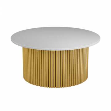 Журнальный стол придиванный круглый TRUBIS Wood M, диаметр 80 см