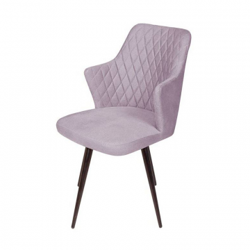 Стул поворотный на 360 градусов Hunt ромб, бархат светло-серый 26 / чёрный конус