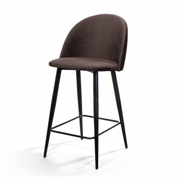 Стул полубарный Thomas, бархат антрацит 14