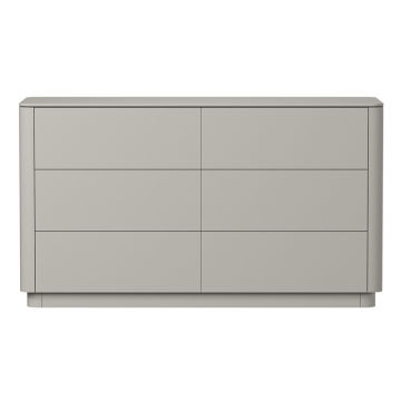 Комод Tammi 6 ящиков ширина 140 см (серо-бежевый)