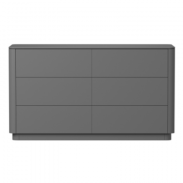 Комод Tammi 6 ящиков ширина 140 см (серый)