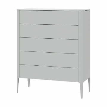 Комод Type 5 ящиков ширина 100 см (светло-серый)