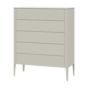 Комод Type 5 ящиков ширина 100 см (молочный)