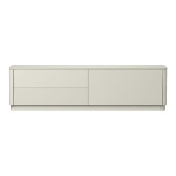 Тумба Tammi под ТВ 2 ящика откидная дверь (молочный)