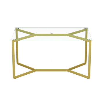 Стол стеклянный с металлическим подстольем BEYSO, 160 х 80 см