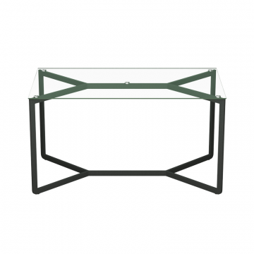 Стол стеклянный с металлическим подстольем BEYSO, 160 х 80 см