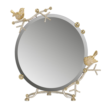 Зеркало Терра настольное Айвори Мраморное золото