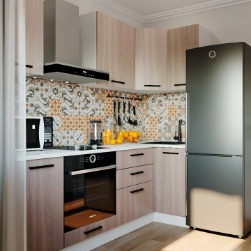 Кухонный гарнитур Шимо 2200х1000мм угловой