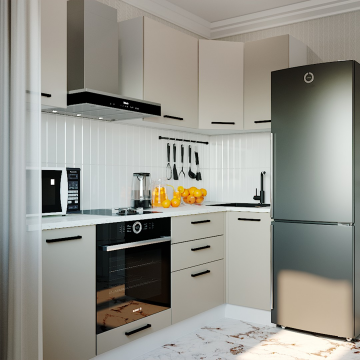 Кухонный гарнитур Шампань 2200х1000мм угловой