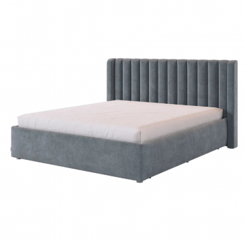 Кровать с основанием Ева 160х200 см графит (велюр)