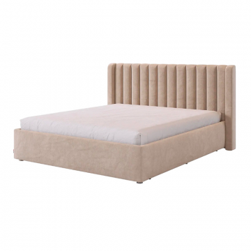 Кровать с основанием Ева 160х200 см капучино (велюр)