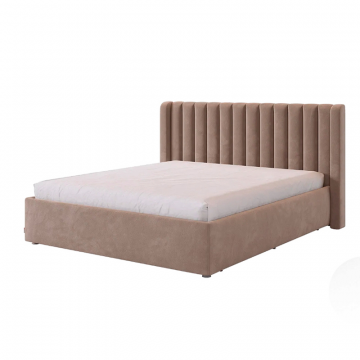 Кровать с основанием Ева 160х200 см латте (велюр)