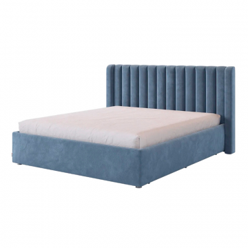 Кровать с основанием Ева 160х200 см топаз (велюр)