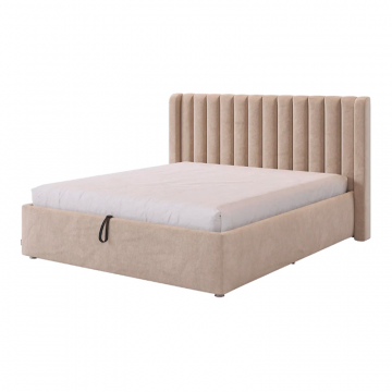 Кровать с подъемным механизмом Ева 160х200 см капучино (велюр)