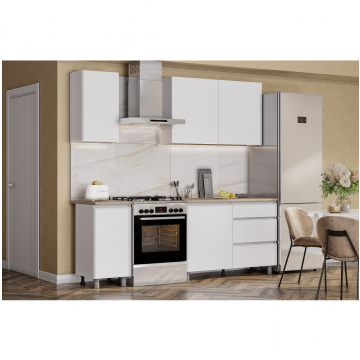 Готовая кухня Денвер 1,6 м, Белый/сонома