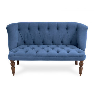 Диван 7777 Синий, опоры Орех