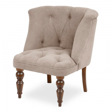 Кресло 7777 Бежевый, опоры Орех