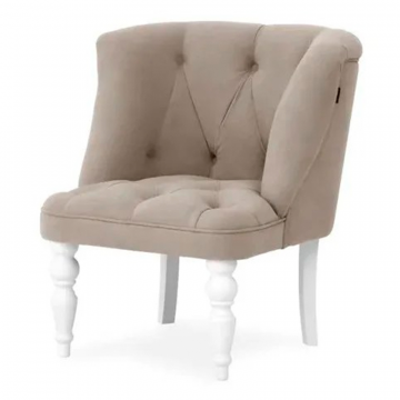 Кресло 7777 Бежевый, опоры Белый