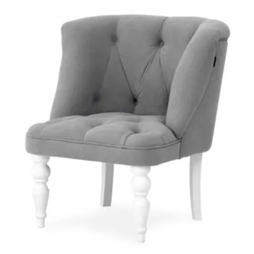 Кресло 7777 Серый, опоры Белый