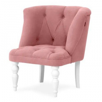 Кресло 7777 Розовый, опоры Белый