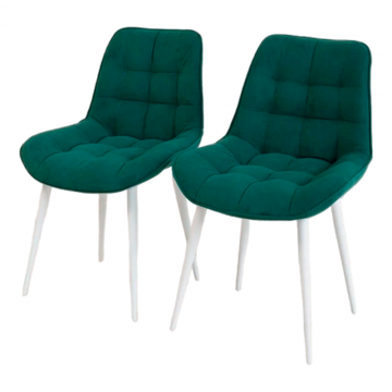 Стул 1040 Изумрудный, опоры Белый