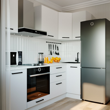 Кухонный гарнитур Жемчуг 2200х1000мм угловой