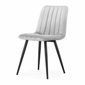 Стул на металлокаркасе Дани серый велюр velutto 52 / черный