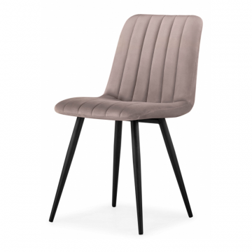 Стул на металлокаркасе Дани латте велюр velutto 08 / черный