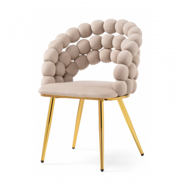 Стул на металлокаркасе Ball beige / gold