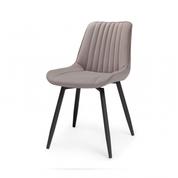 Стул на металлокаркасе Седа крутящийся велюр латте / черный