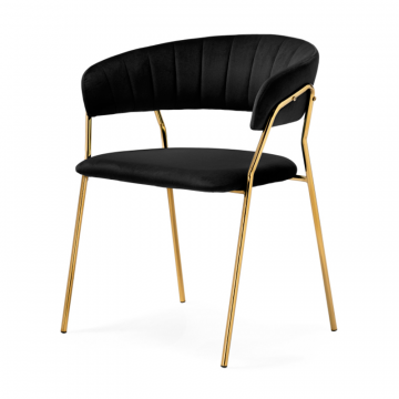 Стул на металлокаркасе Kamelia 1 black / gold