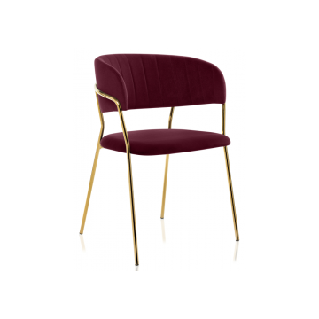 Стул на металлокаркасе Kamelia 1 wine red / gold